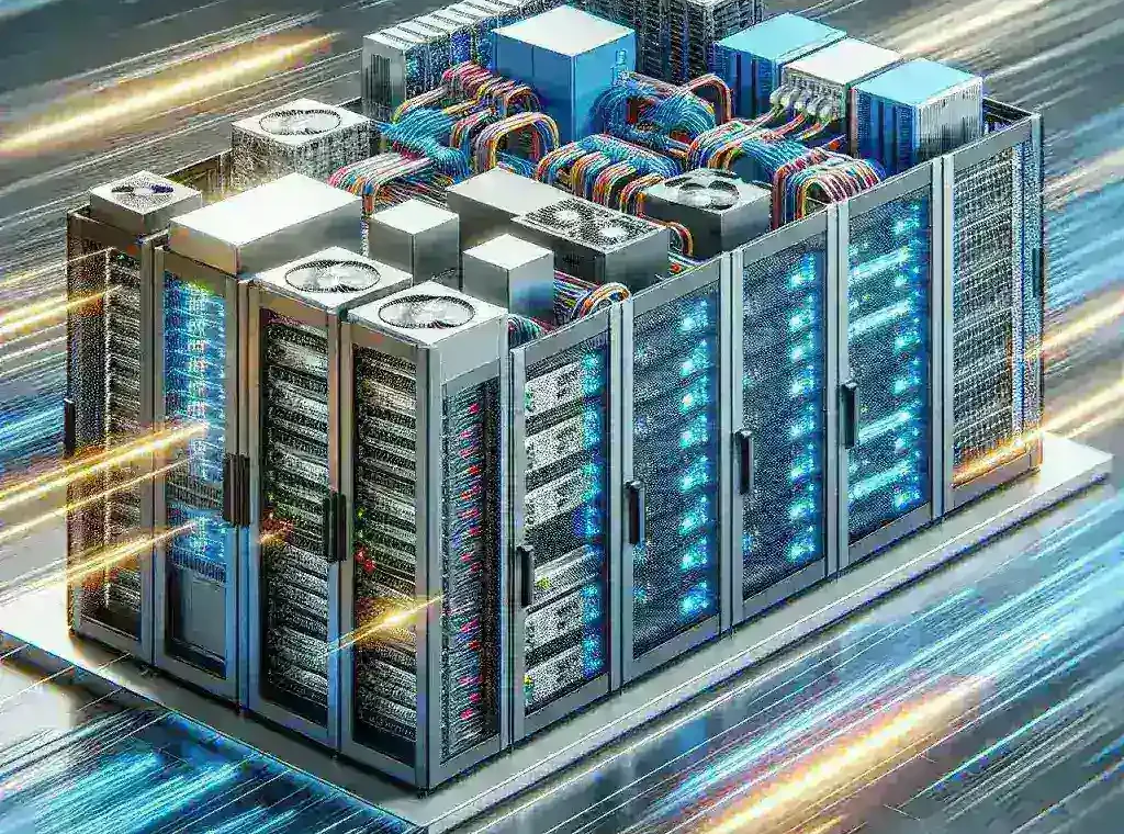 "Modular data center design showcased in a modern facility, emphasizing its components for rapid deployment and scalability, illustrating the advantages discussed in the article 'Why Modular Data Center Design Boosts Deployment Speed.'"