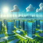 "Microsoft Azure's new carbon-neutral data center in the U.S. showcasing advanced green technology and sustainable architecture, designed to support eco-friendly cloud computing services."