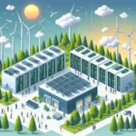 "Microsoft Azure's new carbon neutral data center in the U.S., showcasing sustainable technology and eco-friendly architecture for cloud computing."