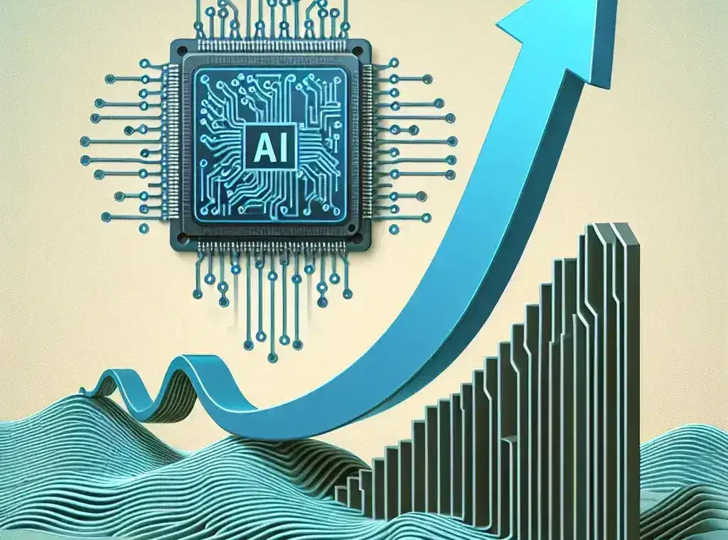 "Micron Technology stock price chart showcasing significant increase, highlighting the surge in share prices driven by rising demand for AI chips in the semiconductor market."
