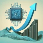 "Micron Technology stock price chart showcasing significant increase, highlighting the surge in share prices driven by rising demand for AI chips in the semiconductor market."